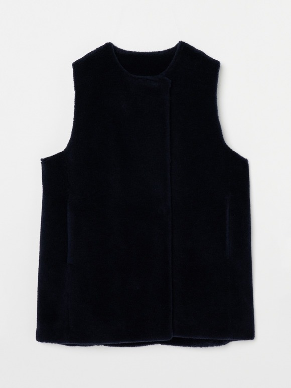 Wool boa vest