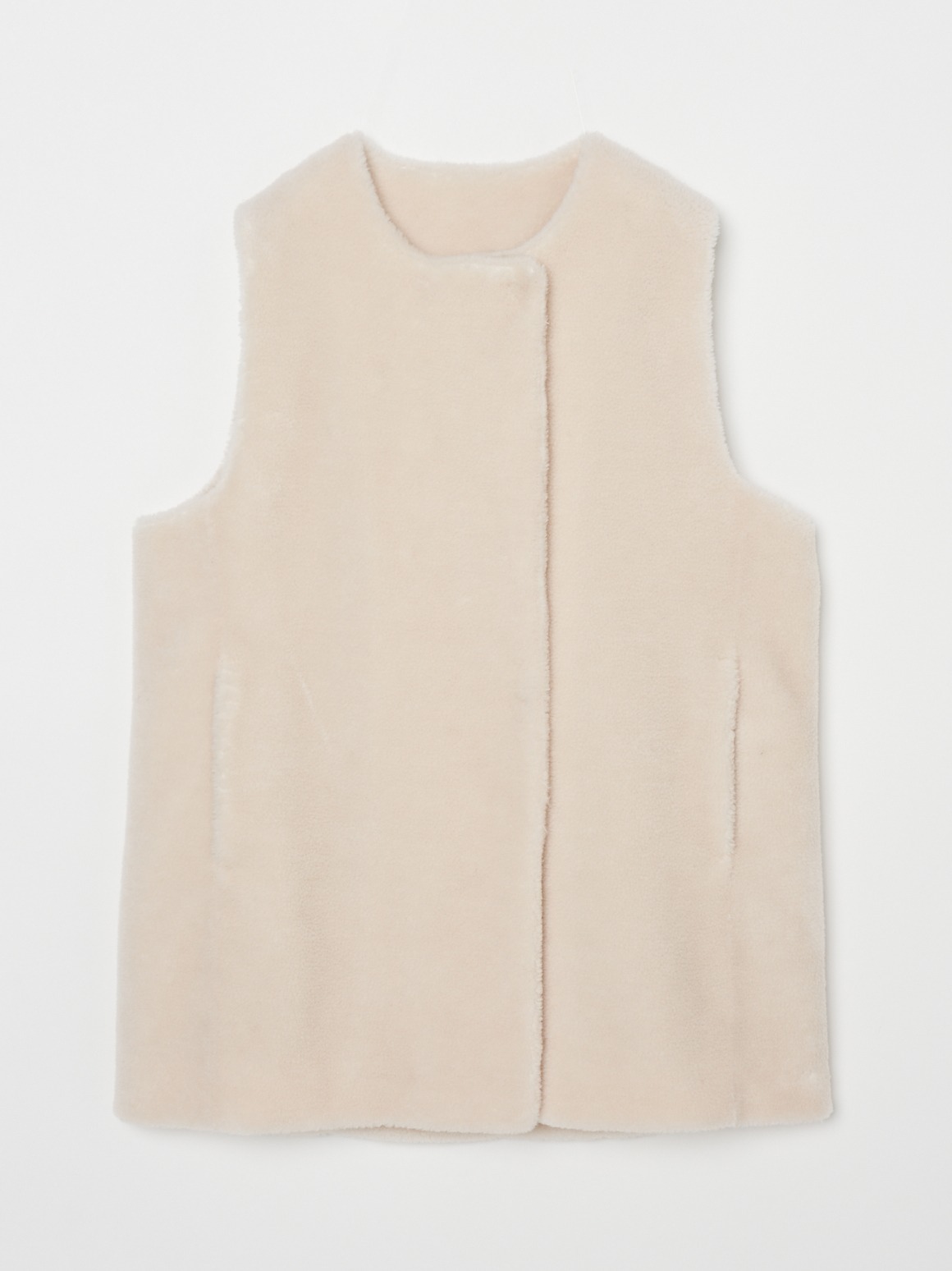 Wool boa vest 詳細画像 off white 2