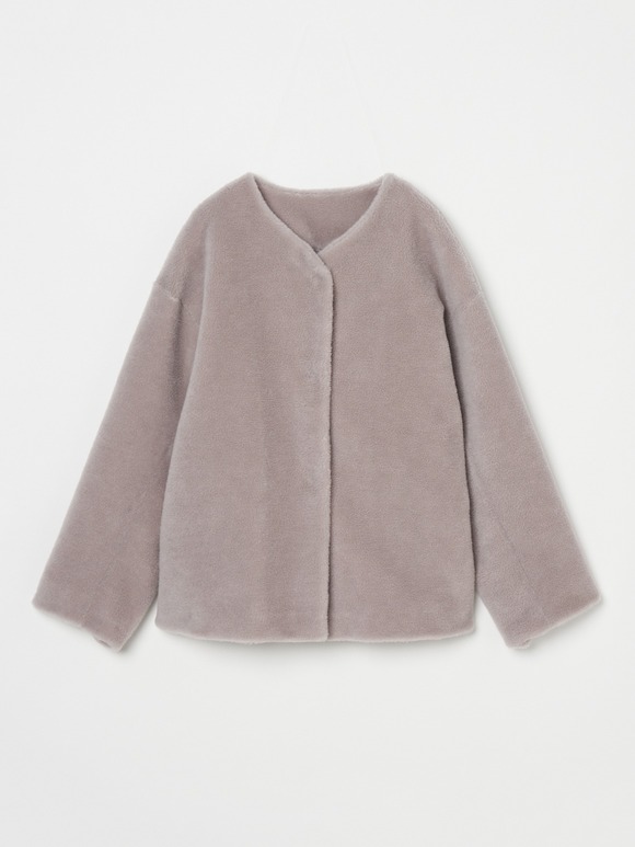 Wool boa short coat