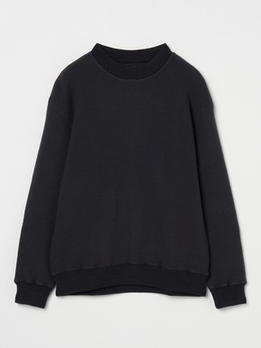 Men's wool waffle l/s mock neck 詳細画像