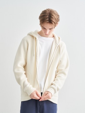 Men's wool waffle zip hoody 詳細画像