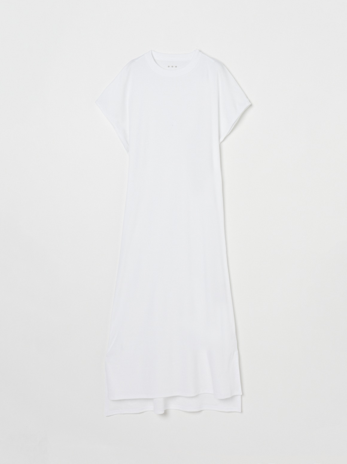 x RIKACO Organic cotton knit Tshirt dress 詳細画像 white 1