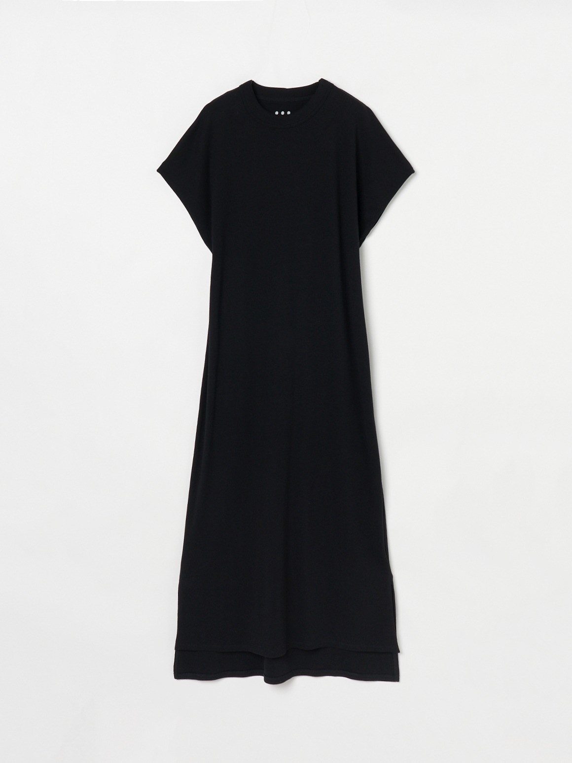 x RIKACO Organic cotton knit Tshirt dress 詳細画像 black 2