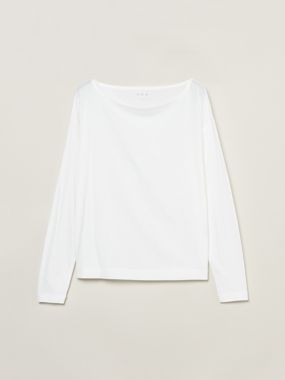 Sanded jersey l/s boatneck tee