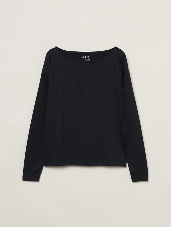 Sanded jersey l/s boatneck tee