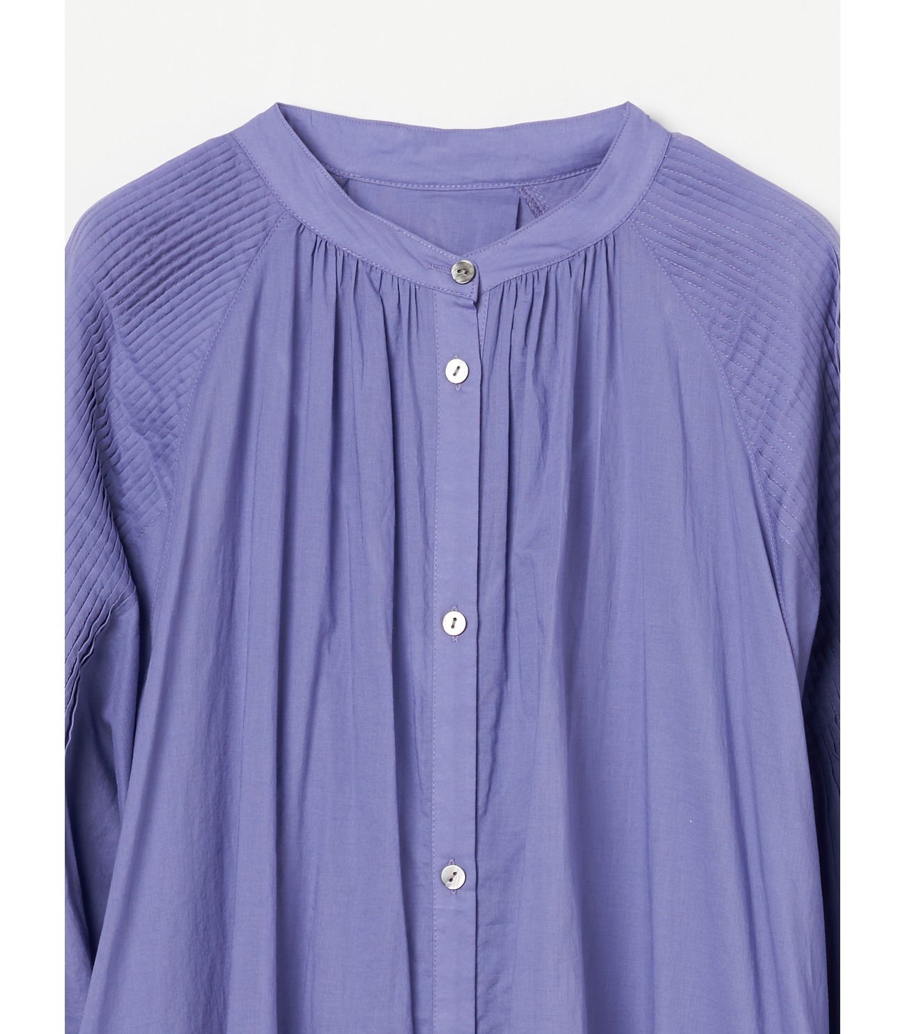 Cotton loan pintuck dress 詳細画像 sheer purple 2