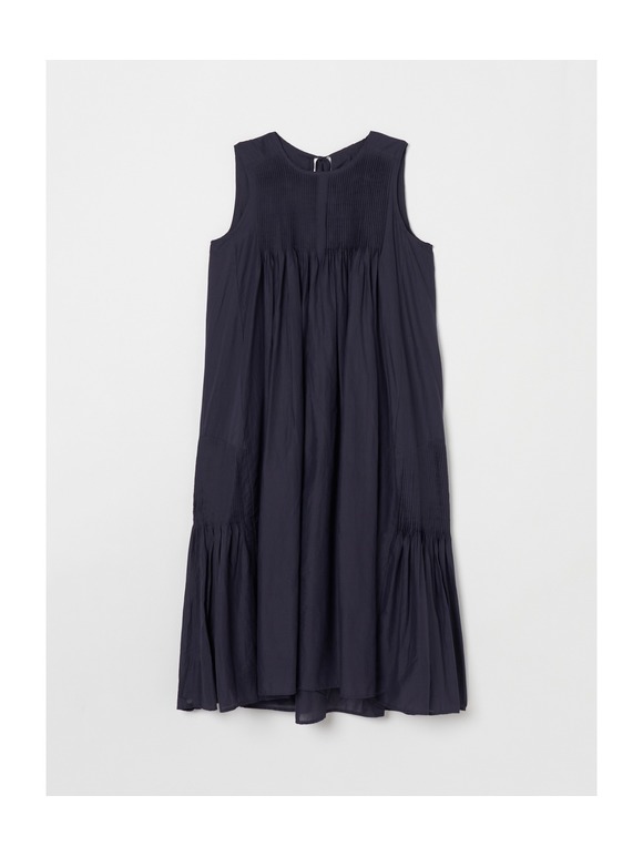 Cotton loan pintuck slv dress