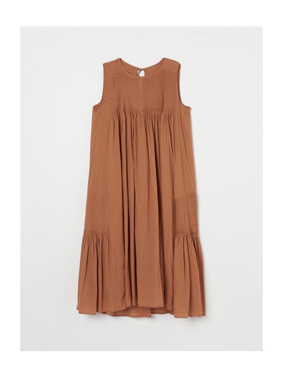 Cotton loan pintuck slv dress