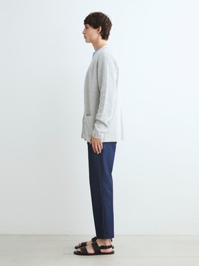 Men's 18G cotton nylon cardigan 詳細画像