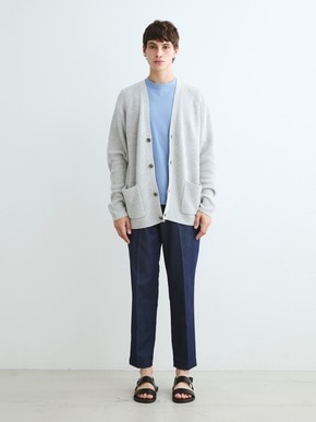 Men's 18G cotton nylon cardigan 詳細画像