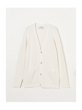 Men's 18G cotton nylon cardigan 詳細画像
