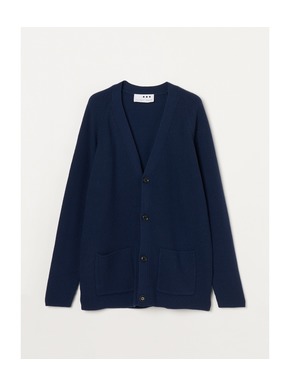 Men's 18G cotton nylon cardigan 詳細画像