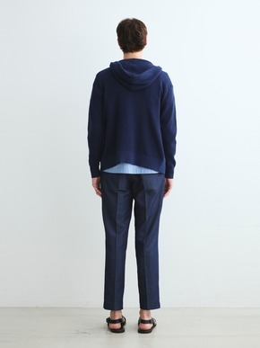 Men's 18G cotton nylon zip hoody 詳細画像