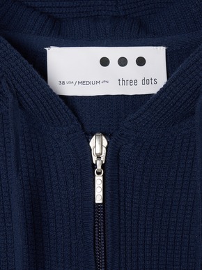 Men's 18G cotton nylon zip hoody 詳細画像