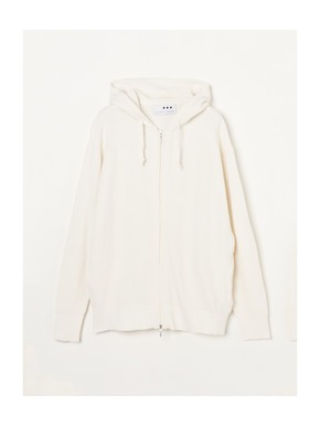 Men's 18G cotton nylon zip hoody 詳細画像