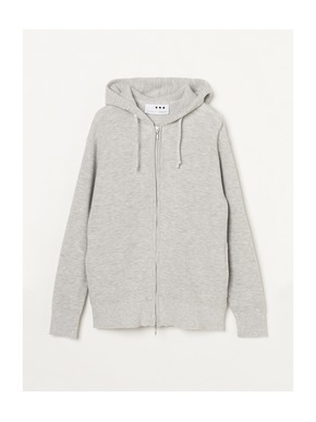 Men's 18G cotton nylon zip hoody 詳細画像