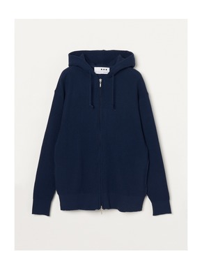 Men's 18G cotton nylon zip hoody 詳細画像