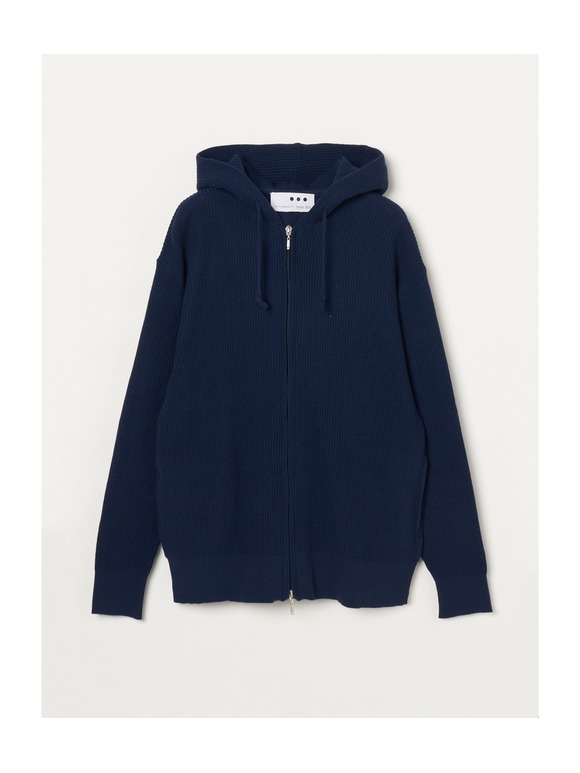 Men's 18G cotton nylon zip hoody