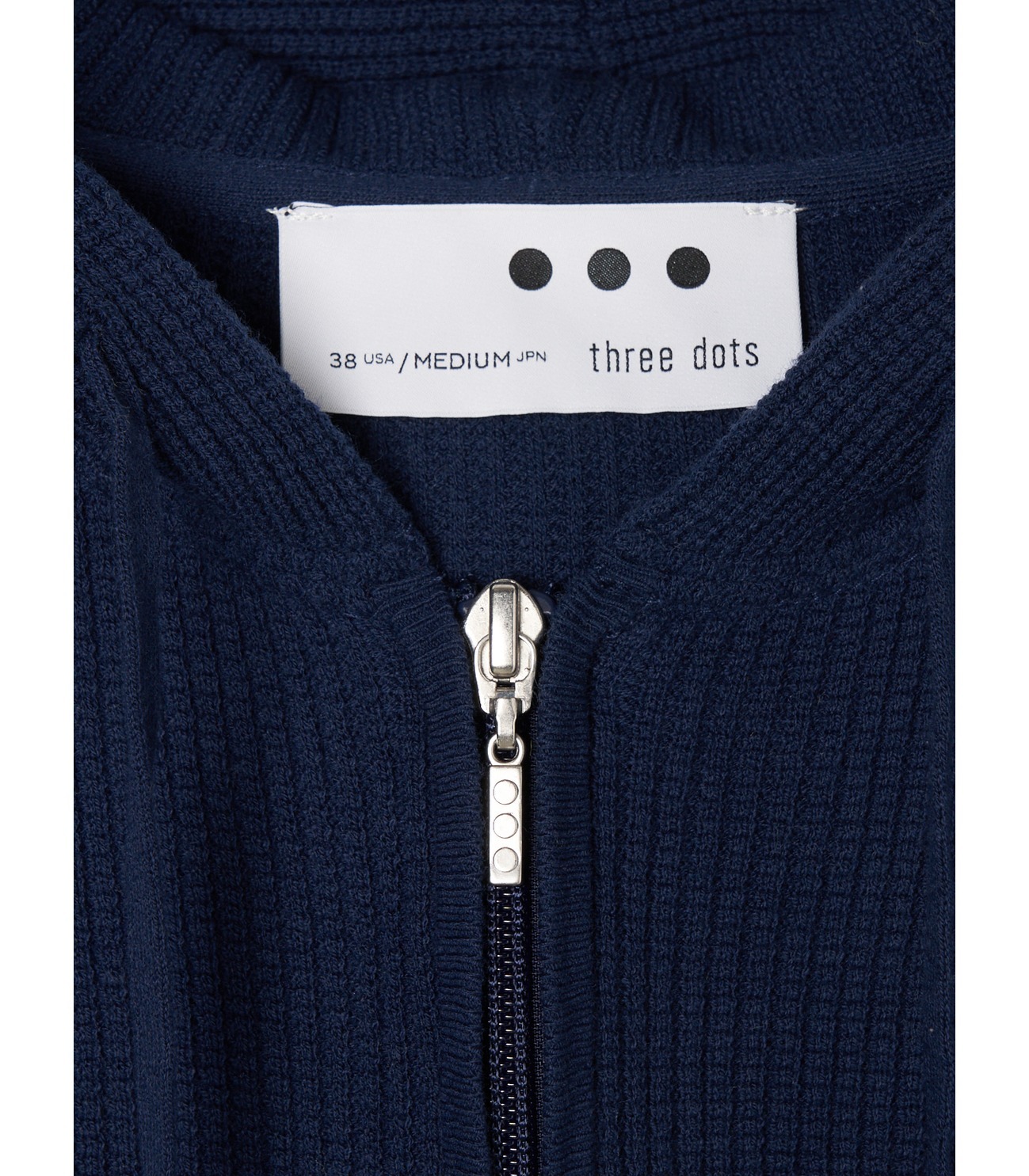 Men's 18G cotton nylon zip hoody 詳細画像 navy 3