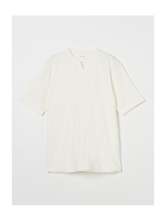Men's cotton silk s/s key neck