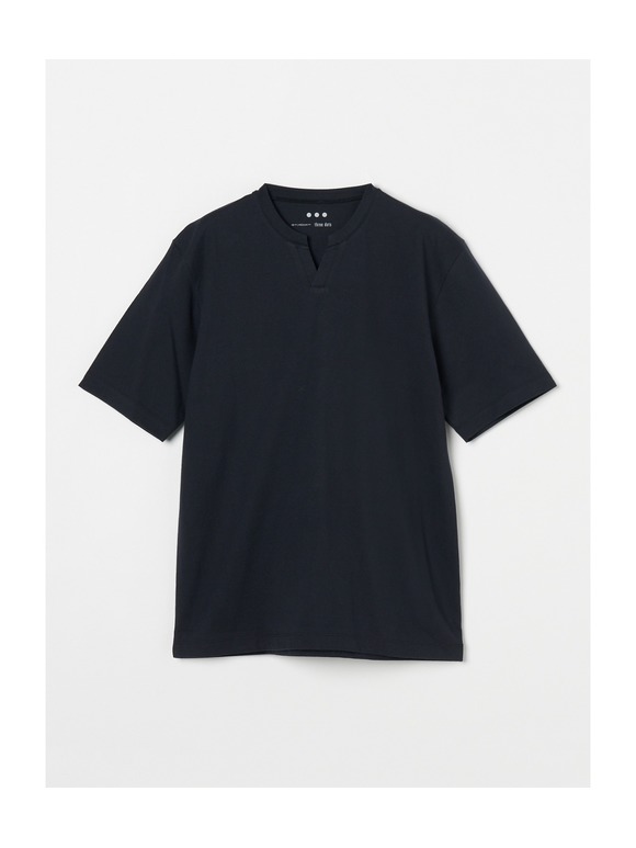 Men's cotton silk s/s key neck