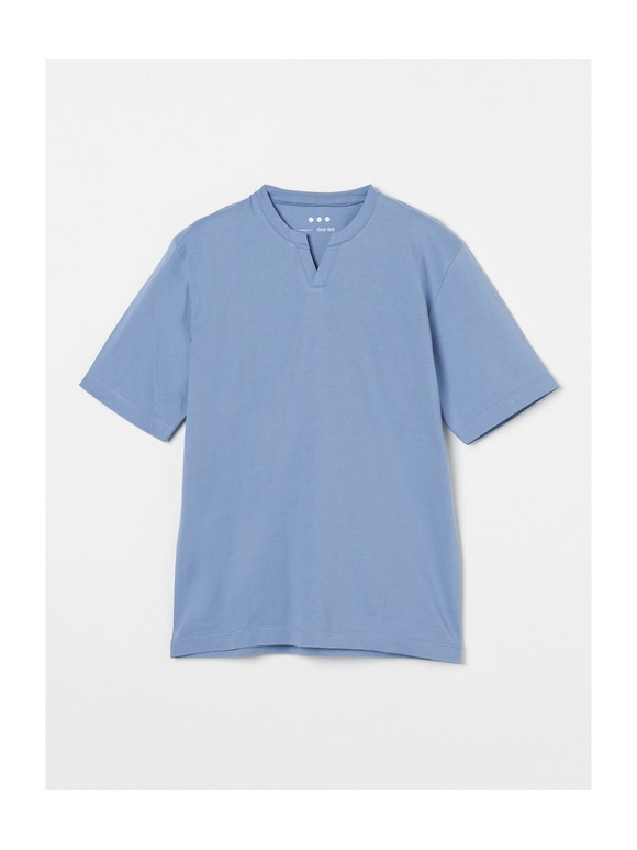 Men's cotton silk s/s key neck