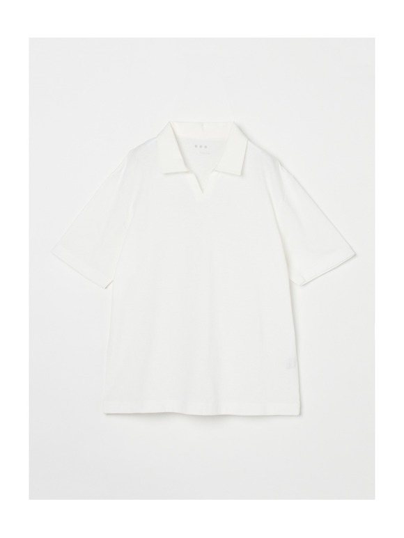 Men's crepe weave skipper polo