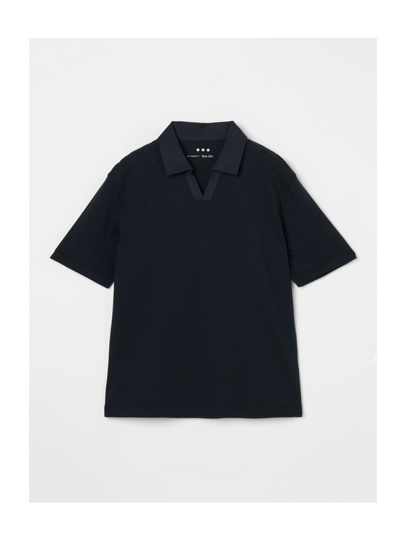Men's crepe weave skipper polo
