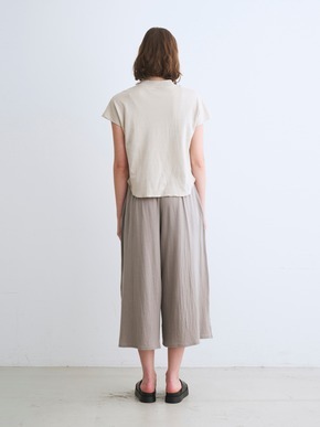 Smile Cotton Double gauze mock neck tee 詳細画像