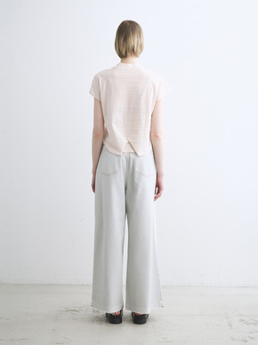 Smile Cotton Double gauze mock neck tee 詳細画像