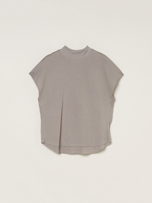 Smile Cotton Double gauze mock neck tee