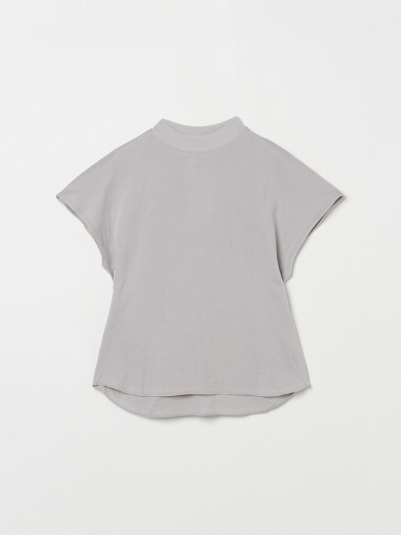 Smile Cotton Double gauze mock neck tee