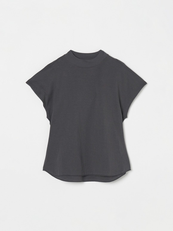 Smile Cotton Double gauze mock neck tee