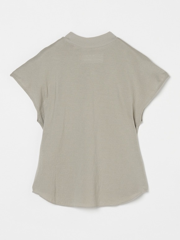 Smile Cotton Double gauze mock neck tee