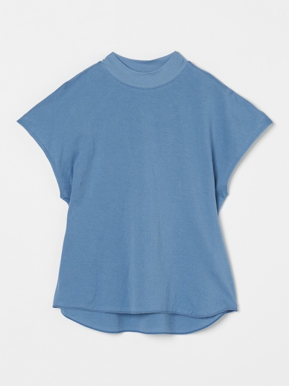 Smile Cotton Double gauze mock neck tee