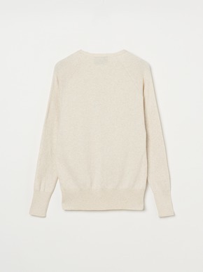 Cotton melange l/s v neck 詳細画像