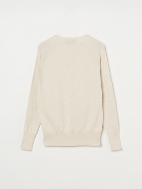 Cotton melange l/s v neck 詳細画像