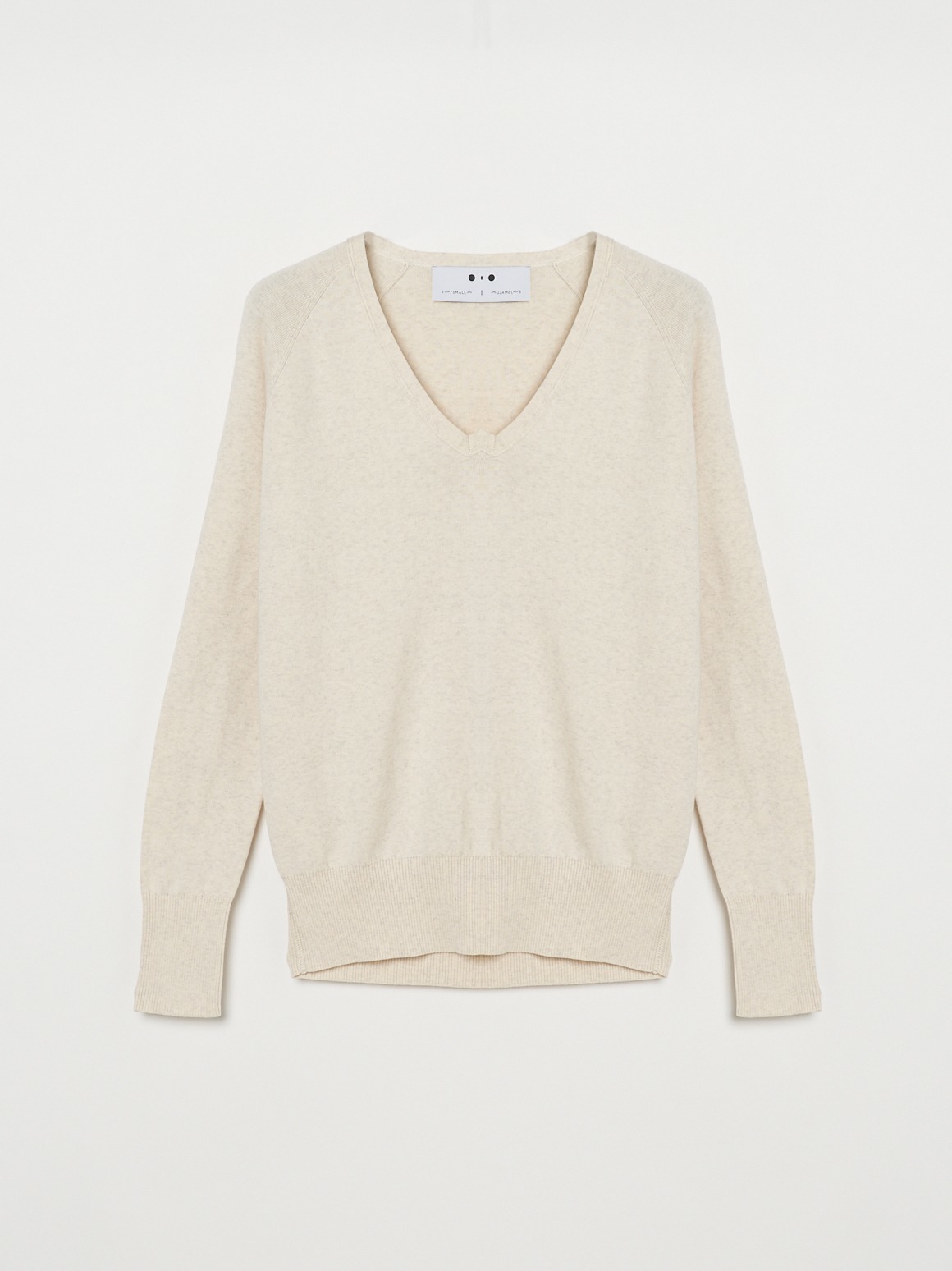Cotton melange l/s v neck｜スリードッツ オフィシャルオンラインショップ