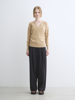 Cotton melange smooth pullover 詳細画像