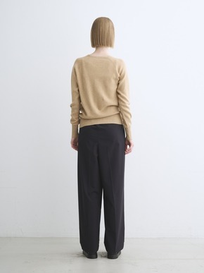 Cotton melange smooth pullover 詳細画像