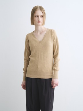 Cotton melange smooth pullover 詳細画像
