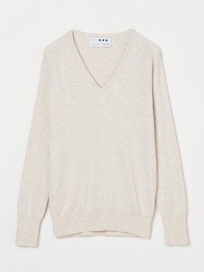 Cotton melange smooth pullover 詳細画像
