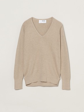 Cotton melange smooth pullover 詳細画像