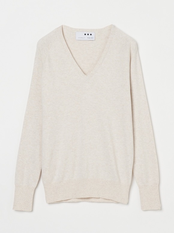 Cotton melange smooth pullover