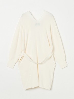 Knit outer dolman topper w/belt 詳細画像