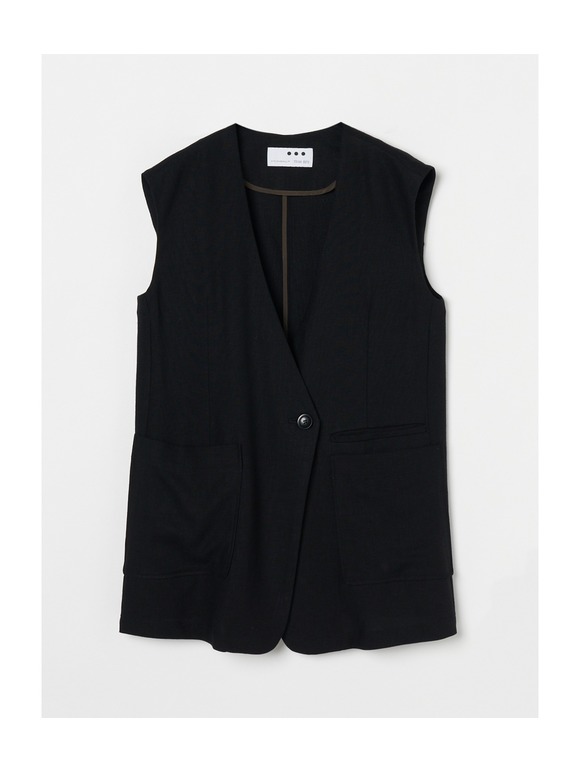 Linen rayon gilet