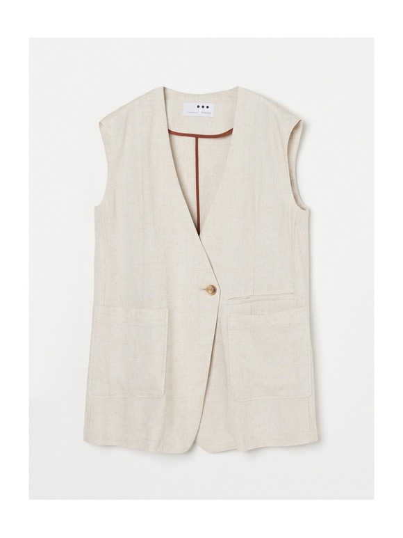 Linen rayon gilet