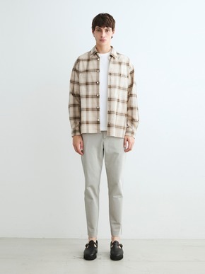 Men's poplin check l/s shirts 詳細画像