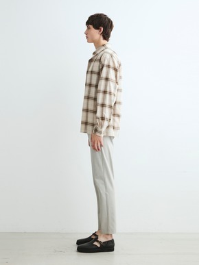 Men's poplin check l/s shirts 詳細画像