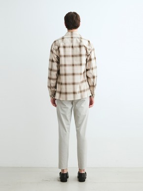 Men's poplin check l/s shirts 詳細画像